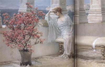 Alma-Tadema, Sir Lawrence Her Eyes Are with her Thoughts and They Are Far Away (mk23) oil painting picture